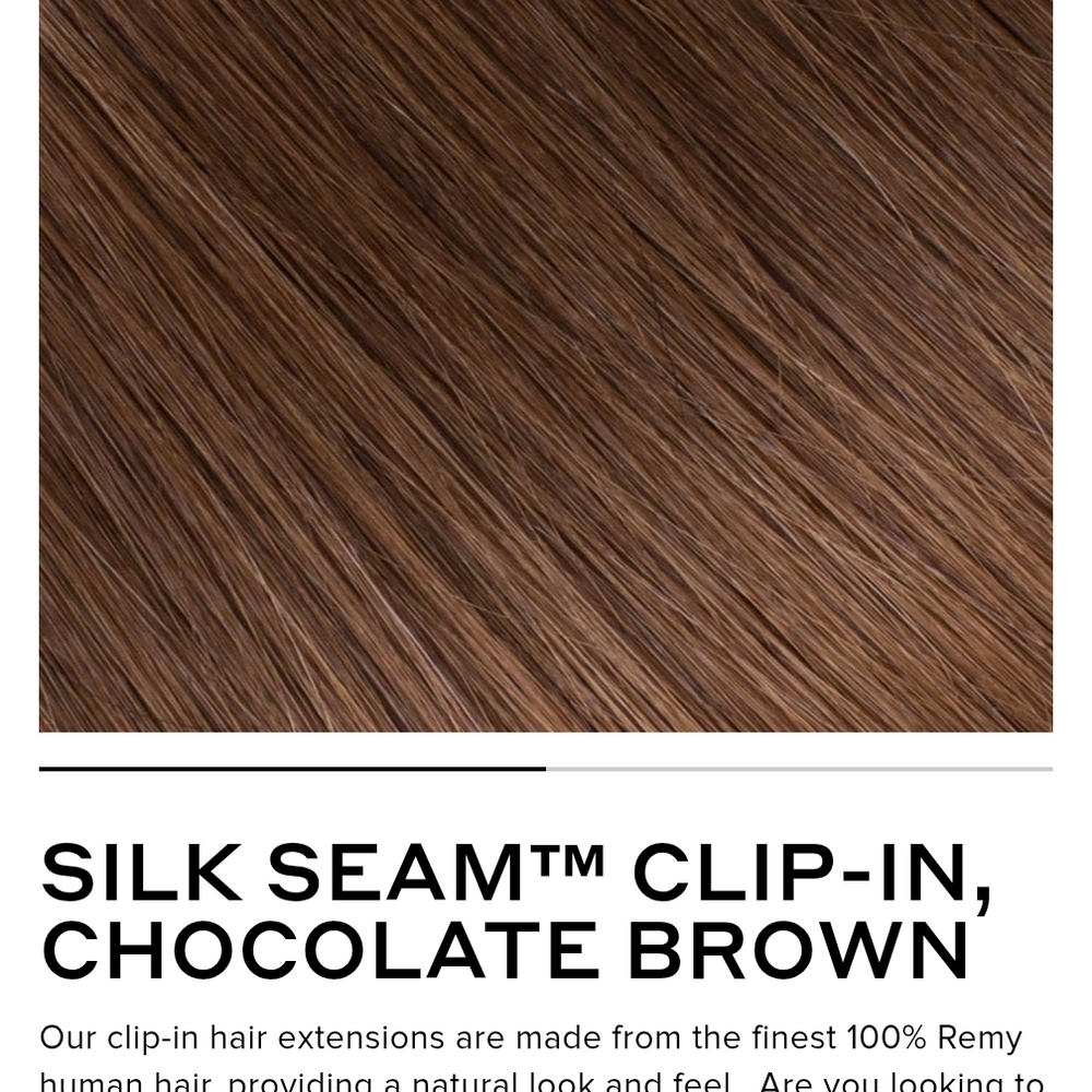 Silk Seam Clip-In Hair Extensions - Chocolate Brown